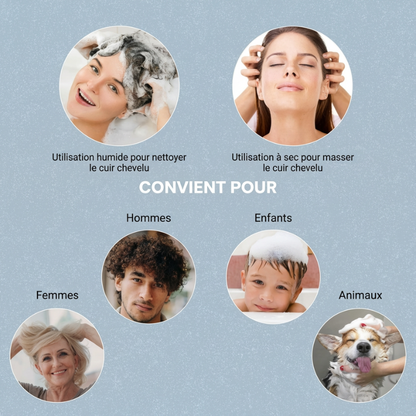 ScalpCare – Brosse exfoliante pour cuir chevelu Ecovia